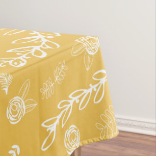 Any Colour Floral Garland Swirl Cotton Tablecloth