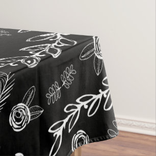 Any Colour Floral Garland Swirl Cotton Tablecloth