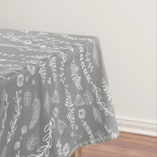 Any Colour Floral Garland Swirl Cotton Tablecloth