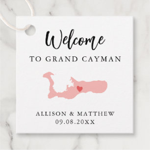 Any Colour Grand Cayman Wedding Welcome Bag Favour Tags