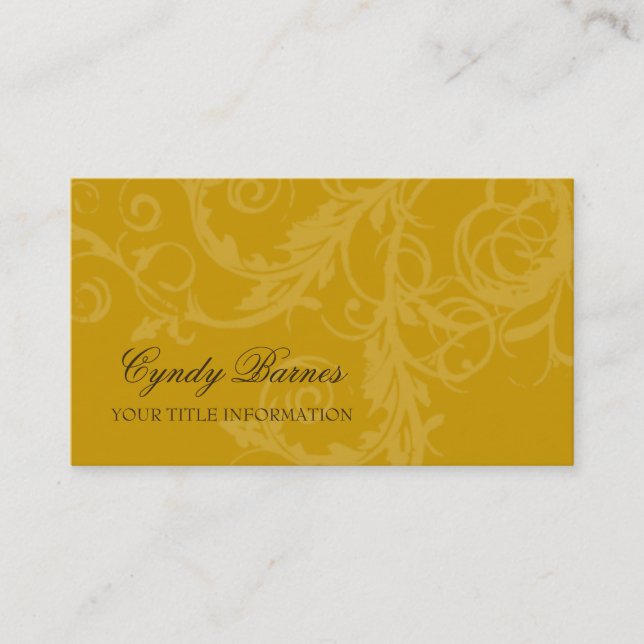 Any Colour Grunge Vines Business Card (Front)