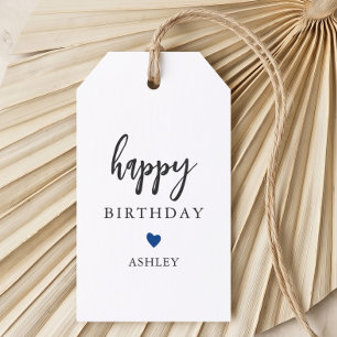 Any Colour Heart Happy Birthday Gift Tags, Birthda Tags