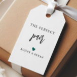 Any Colour Heart The Perfect Pair Tag, Chopstick Gift Tags<br><div class="desc">These are the perfect little gift tags. You may edit the colours for any part of this design. To change colours,  click personalise and then "edit using the design tool." Select the element you wish to edit,  then use the tools to make the changes.</div>