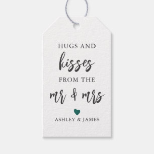 Any Colour Hugs and Kisses from the Mr and Mrs Gift Tags