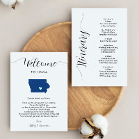 Any Colour Iowa Wedding Welcome Note Itinerary