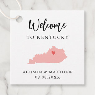 Any Colour Kentucky Wedding Welcome Bag Favour Tags