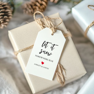 Any Colour Let It Snow Somewhere Else, Minimalist Gift Tags