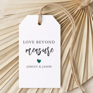 Any Colour Love Beyond Measure Gift Tag, Wedding Tags