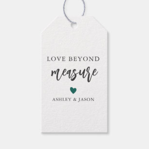 Any Colour Love Beyond Measure Gift Tag, Wedding Tags