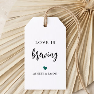 Any Colour Love is Brewing, Coffee or Tea, Wedding Gift Tags