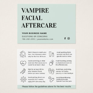 Any Colour Microneedling Aftercare Instruction Car