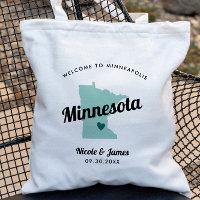 Any Colour Minnesota Map Wedding Welcome Bag,