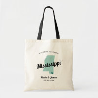 Any Colour Mississippi Map Wedding Welcome Bag,
