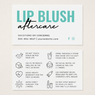 Any Colour Modern Mint Lip Blush Tattoo Aftercare