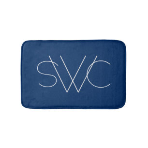 Any Colour - Modern Monogram Bath Mat