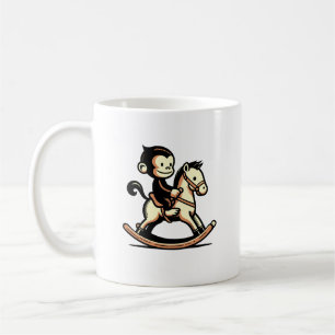 Any Colour Monkey On Rocking Horse Coffee Mug