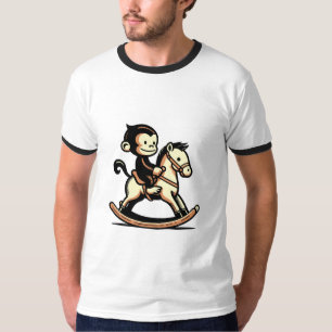 Any Colour Monkey On Rocking Horse T-Shirt