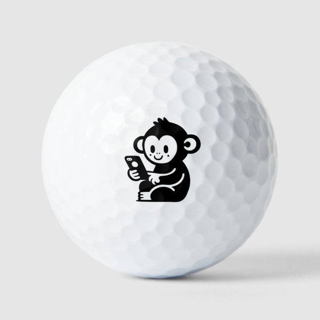 Any Colour Monkey Phone Golf Balls (Front)