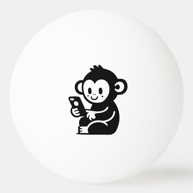 Any Colour Monkey Phone Ping Pong Ball (Front)