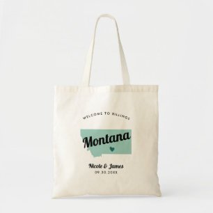 Any Colour Montana Map Wedding Welcome Bag, Tote Bag