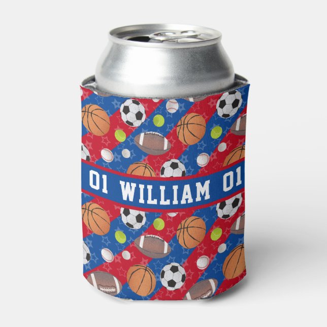 Any Colour – Multi Ball Sports  Can Cooler (Can Front)