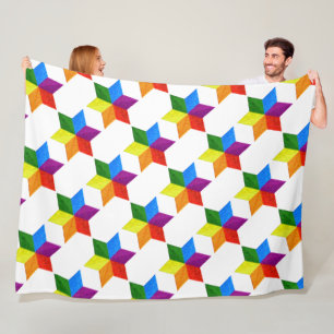 Any Colour Multi Coloured Star of David Pattern Fleece Blanket