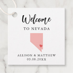 Any Colour Nevada Wedding Welcome Bag Favour Tags