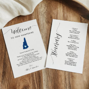 Any Colour New Hampshire Wedding Welcome Itinerary