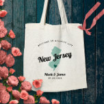 Any Colour New Jersey Map Wedding Welcome Bag, Tote Bag<br><div class="desc">Wedding weekend welcome gift bag for out of town guests to your wedding, featuring image of New Jersey. You may edit the colours for any part of this design, as well as move the heart to the location of your wedding. To change colours, click personalise and then "edit using the...</div>