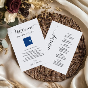 Any Colour New Mexico Wedding Welcome Itinerary