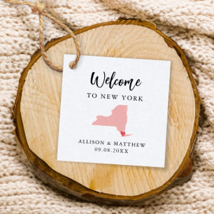 Any Colour New York Wedding Welcome Bag Favour Tags