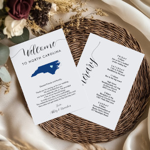 Any Colour North Carolina Wedding Welcome Itinerar