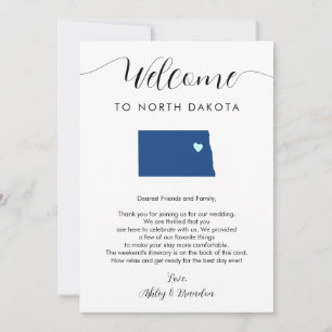 Any Colour North Dakota Wedding Welcome Itinerary