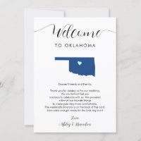 Any Colour Oklahoma Wedding Welcome Itinerary