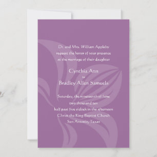 Any Colour Orchid Wedding Invitation