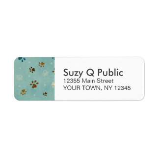Any Colour Paw Print Personal Address Labels