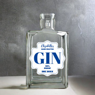 Any Colour Personalised Gin Sticker