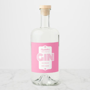 Any Colour Personalised Gin Sticker