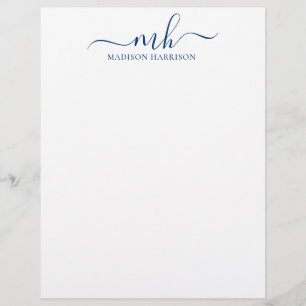 Any Colour Personalised Initials & Name Letterhead