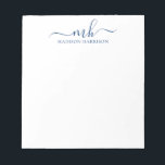 Any Colour - Personalised Initials & Name Notepad<br><div class="desc">PreppyPrint.com - Add your personalised touch to this notepad. Click "personalise" then "customise" to change the font colour and size to adjust for the right look for your name. Transfer this design onto the products of your choice too! Please visit my designer store, PreppyPrint.com, for coordinating items.</div>