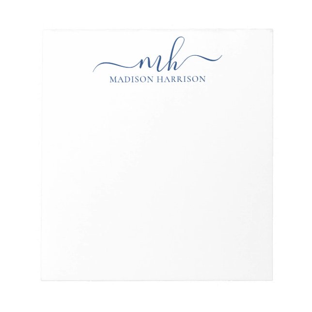 Any Colour - Personalised Initials & Name Notepad (Front)