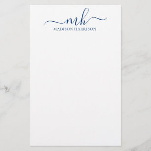 Any Colour Personalised Initials & Name Stationery