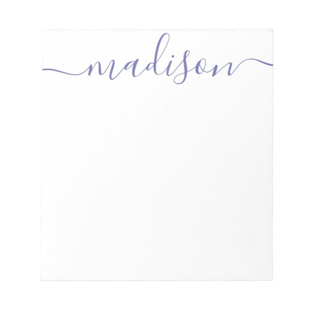 Any Colour - Personalised Script Name Notepad (Front)