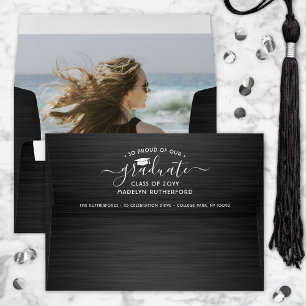 Any Colour • Photo Lined Return Address Graduation Envelope