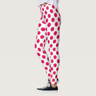 Any colour Polka Dots on White Leggings