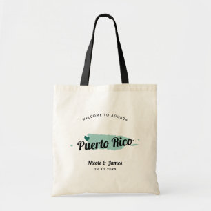 Any Colour Puerto Rico Map Wedding Welcome Bag, Tote Bag