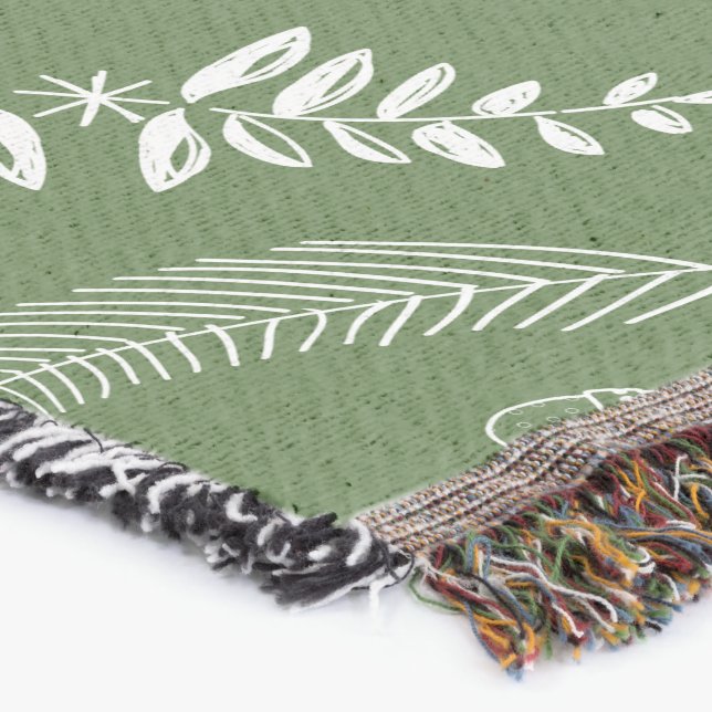 Any Colour Rustic Holiday Deer Antler Lodge Throw Blanket (Corner)