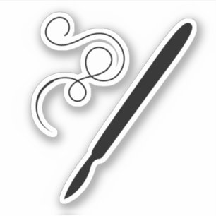 Any colour scalpel and needle sticker