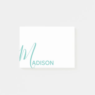 Any Colour Script & Block Name Personalised Post I Post-it Notes
