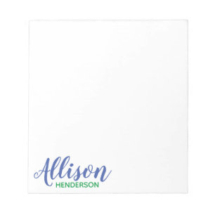 Any Colour - Script & Block Personalised Notepad